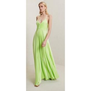 NEW A.L.C Aries Satin Pleated Dress